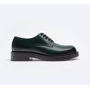 LEATHER DERBY SHOES ZARA MEN